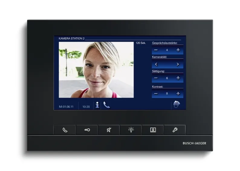 Busch-WelcomePanel® Innenstation Video mit 17,8 cm (7") Touch-Display, dunkel